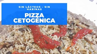 PIZZA KETO FERMENTADA con masa madre de frutos secos Pocos ingredientes [upl. by Norse]