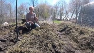 Building Hugelkultur Beds in the Garden [upl. by Naujit181]