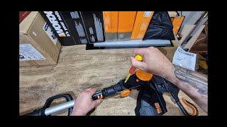 Worx wg173 3in1 strimmer mini mower edger unboxing assembly and first use review 20v powershare [upl. by Atnahsal615]