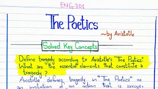 The Poetics  Solved Key Concepts ENG301 pu [upl. by Sevy30]