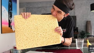 GIANT Rice Crispy Treat Challenge 3840 Calories [upl. by Aerdnael]