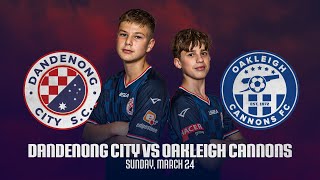 PJBNPL U14  Dandenong City VS Oakleigh Cannons [upl. by Yrtua163]