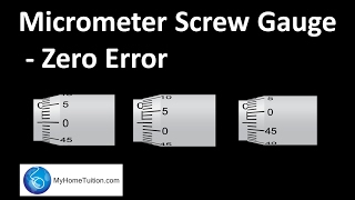 Micrometer Screw Gauge  Zero Error  Introduction to Physics [upl. by Blessington155]