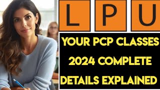 PCP CLASSES COMPLETE DETAILS 2024 [upl. by Lede]