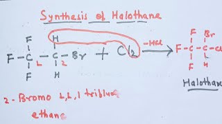 Halothane  Synthesis of halothane  Medicinal uses of halothane  Medicinal chemistry [upl. by Chapen994]