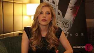 Katheryn Winnick interview for Historys Vikings [upl. by Nylrehs]