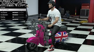 GTA 5  PAST DLC Vehicle Customization  Pegassi Faggio Mod Piaggio Vespa [upl. by Letitia]