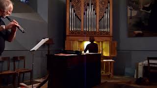 G H StölzelJ S Bach quotBist du bei mir flute amp organ [upl. by Mcneely]