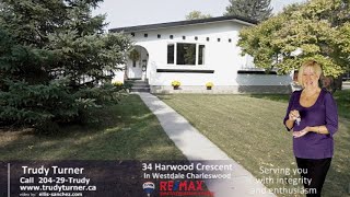 House for sale at 34 Harwood Crescent in Westdale Charleswood with Trudy Turner [upl. by Elbon]