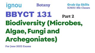 BBYCT 131  Biodiversity Microbes Algae Fungi and Archegoniates [upl. by Ailido]