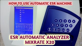 How to use automatic ESR machineESR automatic analyzer MIXRATE X20 details [upl. by Dawn]