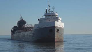 20181024 Two Ships Arrive At Duluth Lift Bridge [upl. by Haimehen]