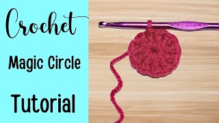 How to Crochet a Magic Ring Circle Tutorial  DIY Magic Ring [upl. by Airetnohs]