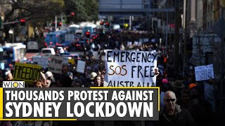 Australia Thousands take out protests in Sydney against lockdown  COVID  Coronavirus Restrictions [upl. by Hildy]