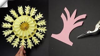 6 diy  How to make paper snowflakes  3d paper snowflakes [upl. by Bearce]