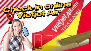 สอนเช็คอินออนไลน์เวียตเจ็ทแอร์ Vietjet Checkin online  Flying Ticket [upl. by Gavrilla]