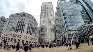 A Walk Around Canary Wharf Spring Afternoon in London [upl. by Leopoldine270]