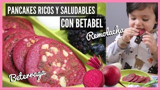 DESAYUNO SALUDABLE PARA TU BEBE PANCAKES DE BETABEL Y NUECESReishel La Super Mamá [upl. by Finn403]