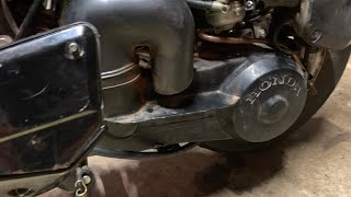 Honda elite 80 installing new belt pt2 [upl. by Zucker254]