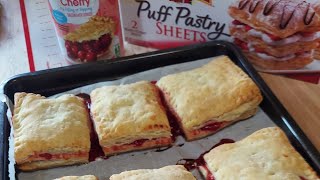 CHERRY PUFF PASTRY shorts [upl. by Forcier]