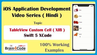 Implement TableView with Custom Cell Using XIB File in Swift 5 XCode  Hindi  Easiest Method [upl. by Batish548]