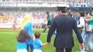 Secondo Scudetto  Napoli 10 Lazio  34° giornata  Coreografia e rete di Baroni  parte 1 di 2 [upl. by Derreg]