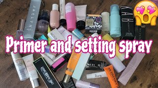 Primer and setting spray declutter  My MINIMALIST makeup collection makeup declutter [upl. by Niuqaoj]