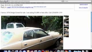 Craigslist Ft Hood Texas  Used Cars and Trucks Available Locally in 2012 [upl. by Ahseat]