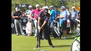 Phil Mickelson golf swing  Long Iron faceon view July 2017 [upl. by Borries]