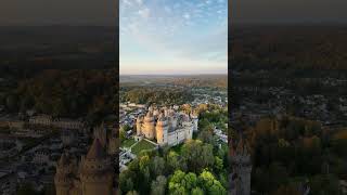 Château de Pierrefonds at Sunset in 4K  Spectacular Golden Hour Views [upl. by Kantor]