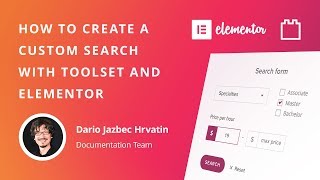 Creating a custom search with Toolset and Elementor [upl. by Elyl]