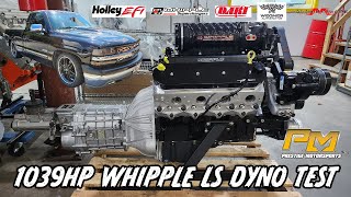 1039HP Pump Gas Whipple Supercharged LS Dyno Test for Rogers 99 Silverado at Prestige [upl. by Nilra406]