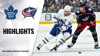 Maple Leafs  Blue Jackets 100419 Highlights [upl. by Halueb]