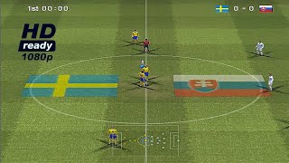 PES 6  Slovakia vs Sweden Gameplay 1080p 60fps [upl. by Ricardama]