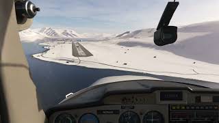 Landing in Svalbard Norway  ENSV LYR  Svalbard Airport landingvideo landingview svalbard [upl. by Eimmit94]