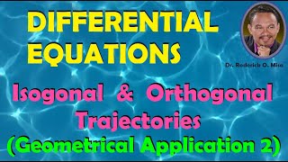 ISOGONAL AND ORTHOGONAL TRAJECTORIES GEOMETRICAL APPLICATION 2 Lecture 16 [upl. by Yrrem]