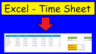 How To Make a Simple Time Sheet In Excel [upl. by Orton744]