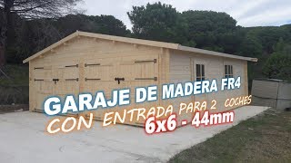 Garaje de madera doble de 6x6m para 2 coches [upl. by Ellata72]