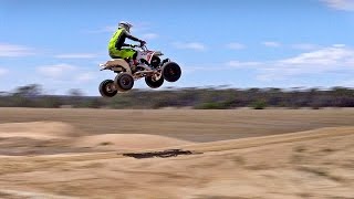 Honda TRX250R vs TRX450R ATV MX  Luke Gaisford [upl. by Aihsetal524]