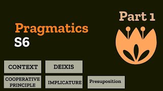 Pragmatics s6 part 1 شرح [upl. by Gokey]