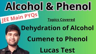 Lucas Test  Dehydration of Alcohol  JEE Main PYQ Organic Chemistry [upl. by Heloise302]