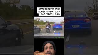 State Trooper Ends Chase With Head On Collision Justcarvids [upl. by Lomax]