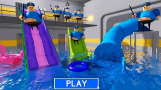 WATERPARK BARRYS PRISON RUN OBBY ROBLOX [upl. by Adnulahs]