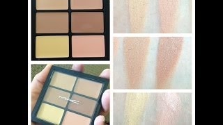 MAC Pro Conceal and Correct Medium Palette Review swatches [upl. by Drews136]