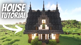 How to build a Deepslate and Calcite Starter House Tutorial  Minecraft 119 [upl. by Elehcin]