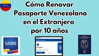 ✅️TUTORIAL  Cómo solicitar PASAPORTE VENEZOLANO en VENEZUELA y en el EXTRANJERO🚫🇻🇪 2023  2024 [upl. by Vrablik]