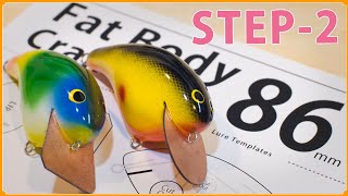 How to make a homemade Big crank bait Step 2 Lure painting Making a lip and Epoxy coating [upl. by Qulllon]