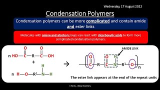 CIE Topic 35 Polymerisation REVISION [upl. by Meibers]