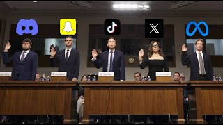 Facebook Instagram TikTok Discord Snapchat and X CEOs grilled on failures to protect kids online [upl. by Cralg]