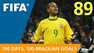 100 Great Brazilian Goals 89 Luis Fabiano South Africa 2010 [upl. by Ardnu]